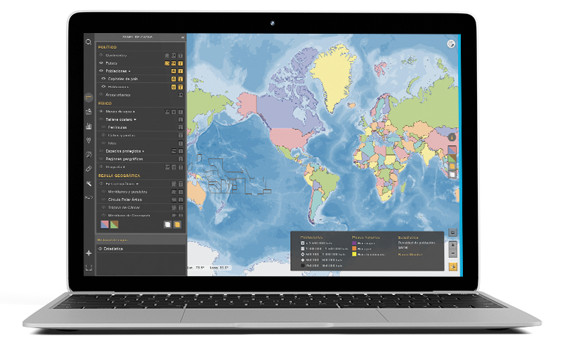 Mockup de Geointeractiva en portatil